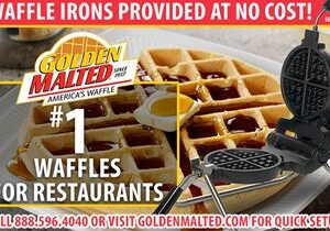 #1 Demanded Waffles for Restaurants – Golden Malted Provides Waffle Irons at Setup