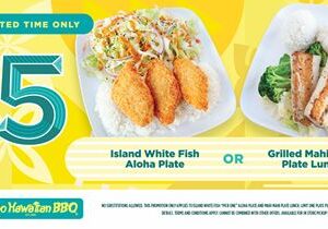 Ono Hawaiian BBQ Showcases a Taste of the Island With $5 Seafood Plate Specials