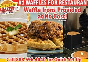 #1 Waffles for Restaurants – Waffle Irons at No Cost with Golden Malted