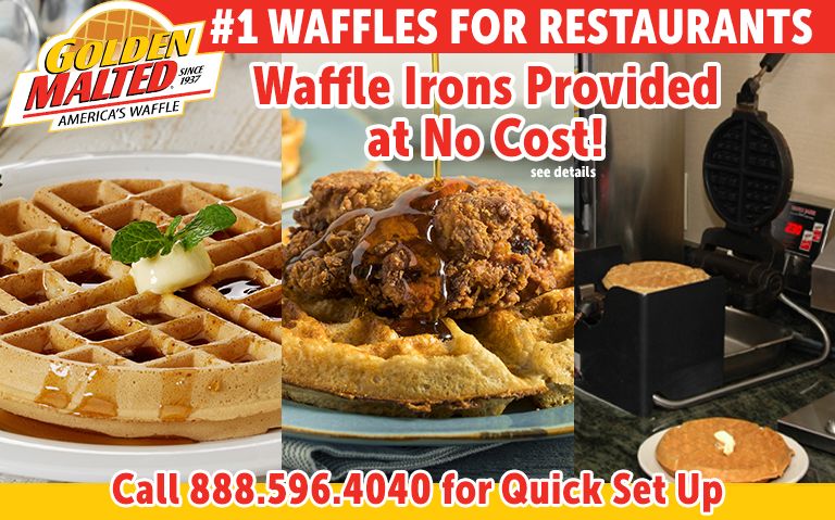 #1 Waffles for Restaurants - Waffle Irons at No Cost with Golden Malted #1 Waffles for Restaurants - Waffle Irons at No Cost with Golden Malted