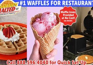 Serve America’s Favorite Waffles – Golden Malted Provides Waffle Irons at Set Up