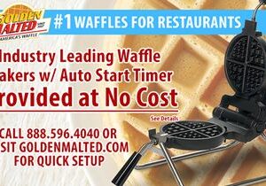 Waffle Irons Provided at No Cost – #1 Waffles for Restaurants – Only with Golden Malted