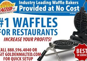 Serve America’s #1 Waffles – Golden Malted Provides Waffle Irons at Setup