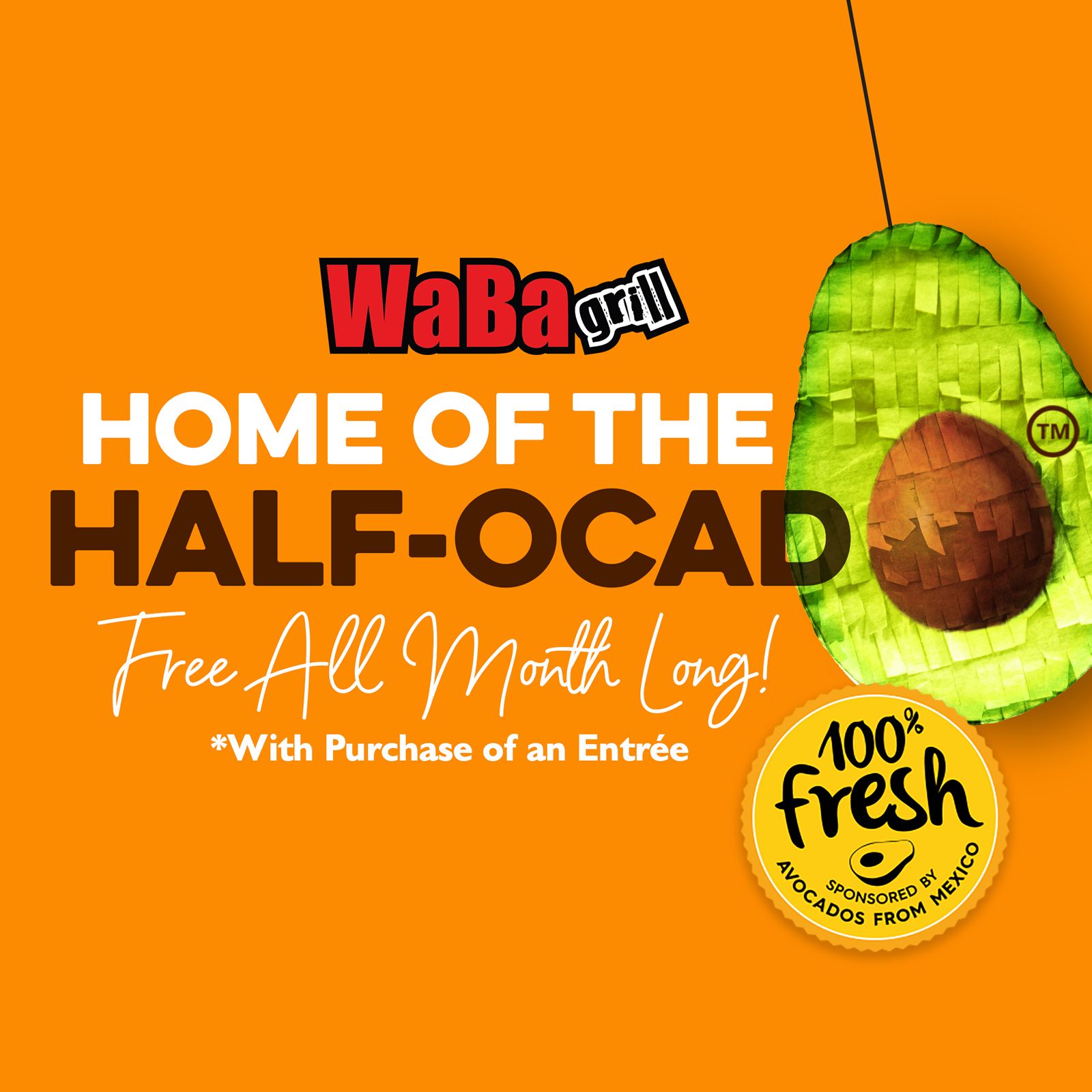 WaBa Grill Offering Free Avocado With Entrée Purchase in May in Partnership With the Avocados From Mexico Brand WaBa Grill Offering Free Avocado With Entrée Purchase in May in Partnership With the Avocados From Mexico Brand
