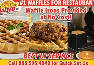Waffle Irons Provided at No Cost – #1 Waffles for Restaurants – Only with Golden Malted
