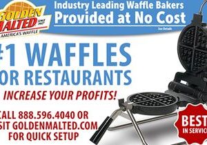 #1 Waffles for Restaurants – Waffle Irons Provided at No Cost with Golden Malted