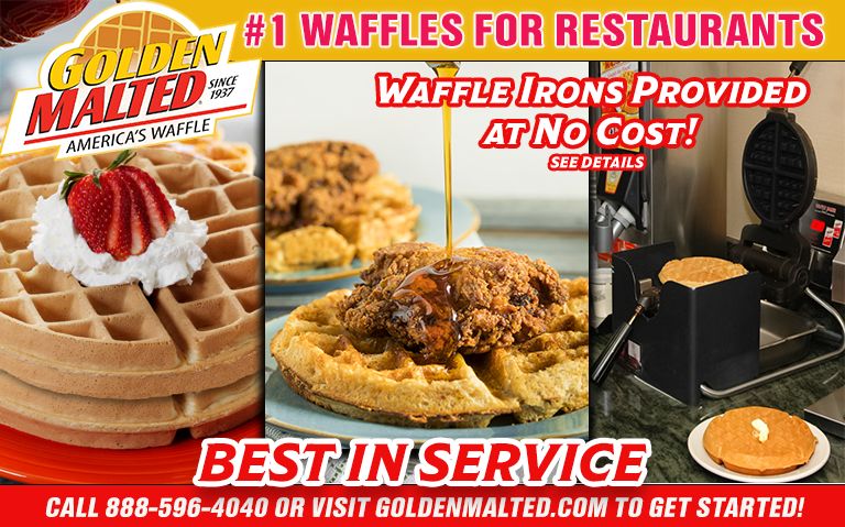 Serve America's Favorite Waffles - Golden Malted Provides Waffle Irons at Setup Serve America's Favorite Waffles - Golden Malted Provides Waffle Irons at Setup