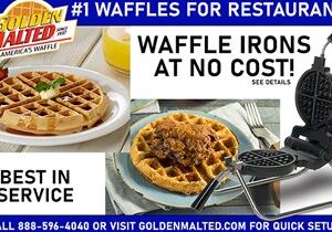 Add America’s #1 Waffles to Your Menu – Waffle Irons Provided at No Cost with Golden Malted