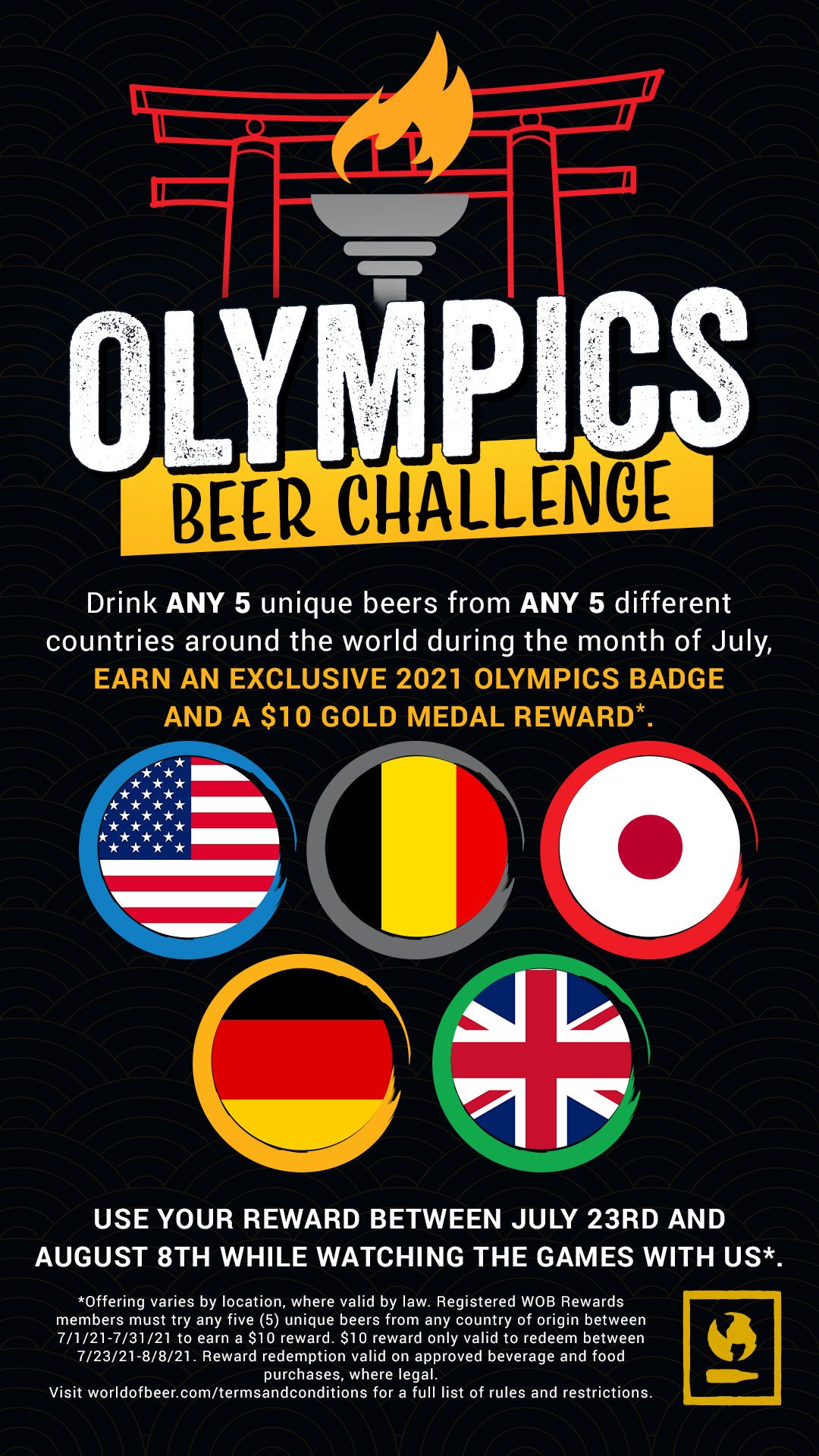 World of Beer Celebrates the Return of the Summer Olympic Games World of Beer Celebrates the Return of the Summer Olympic Games
