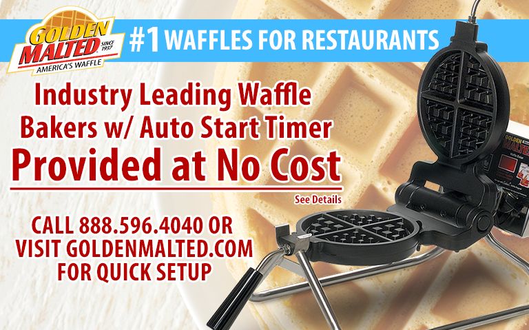 #1 Waffles for Restaurants - Golden Malted Provides Waffle Irons at Set Up #1 Waffles for Restaurants - Golden Malted Provides Waffle Irons at Set Up