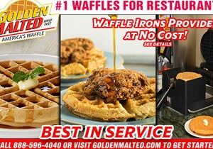 Add America’s #1 Waffles to Your Menu – Waffle Irons Provided at No Cost with Golden Malted