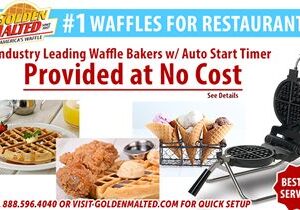 #1 Waffles for Restaurants – Golden Malted Provides Waffle Irons at Set Up