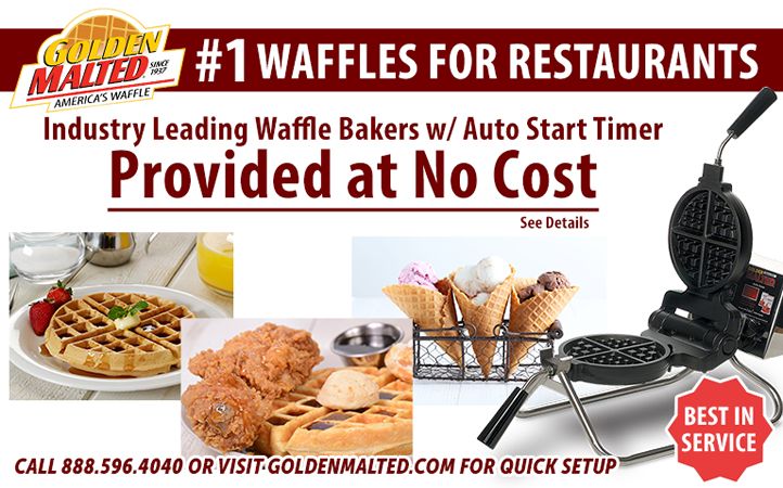 Add America's #1 Waffles to Your Menu - Waffle Irons Provided at No Cost with Golden Malted