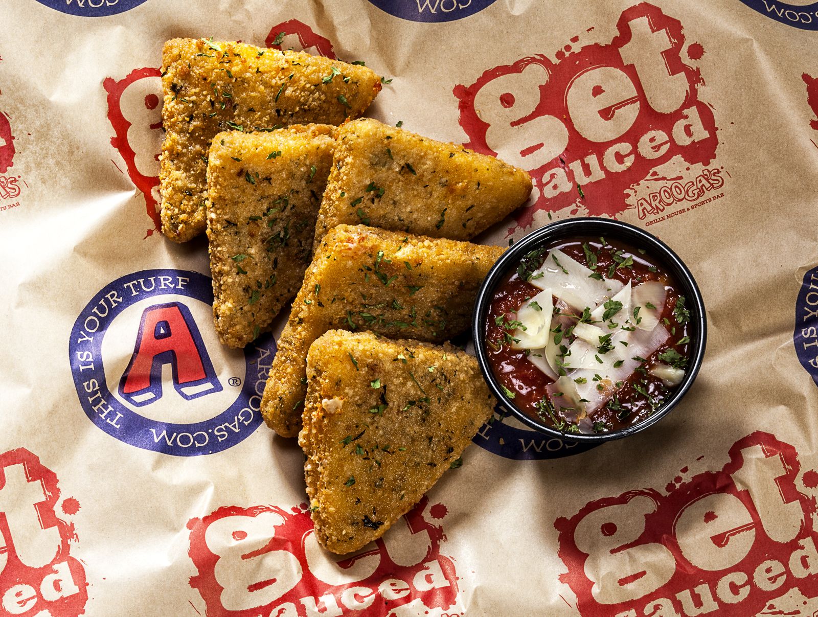 Arooga's Grille House & Sports Bar Hand-Breaded Mozz Triangles