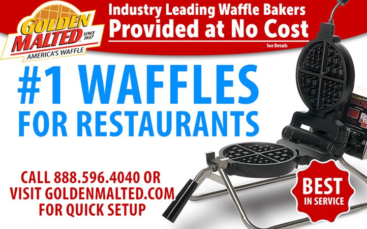 #1 Waffles for Restaurants - Waffle Irons Provided at No Cost with Golden Malted #1 Waffles for Restaurants - Waffle Irons Provided at No Cost with Golden Malted