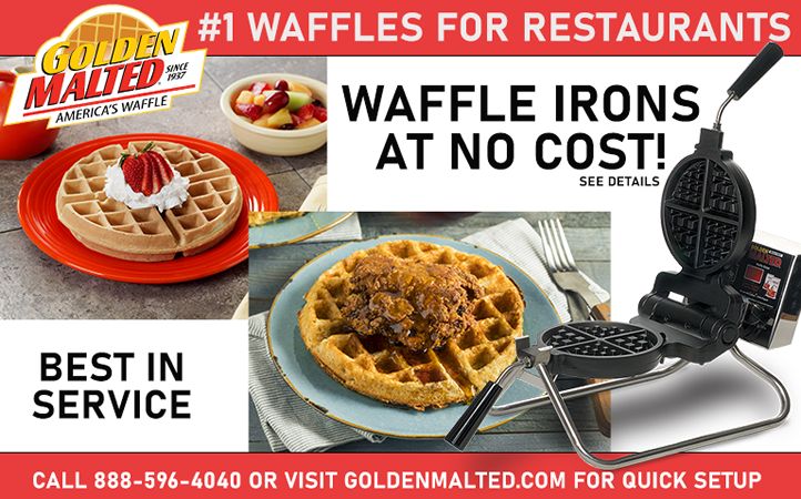 Serve America's Favorite Waffles - Golden Malted Provides Waffle Irons at Setup
