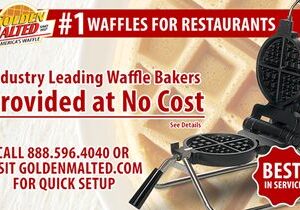 #1 Waffles for Restaurants – Waffle Irons Provided at No Cost with Golden Malted