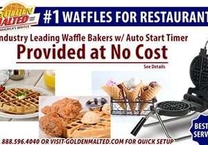 Serve America’s Favorite Waffles – Golden Malted Provides Waffle Irons at Setup