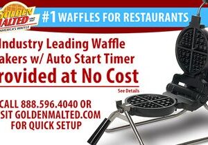 Add America’s #1 Waffles to Your Menu – Waffle Irons Provided at No Cost with Golden Malted