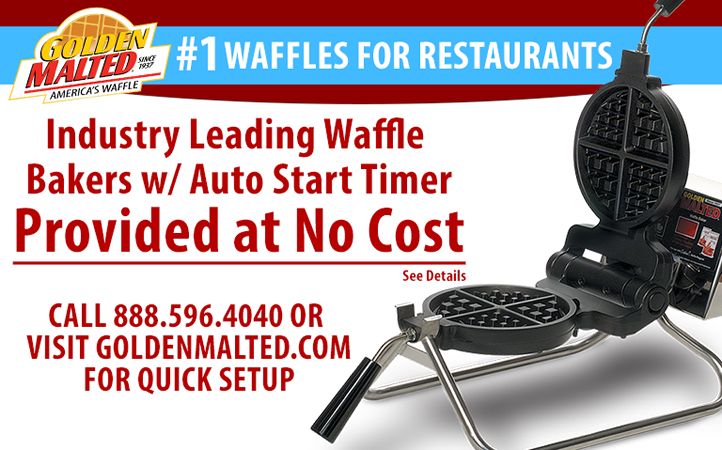 Add America's #1 Waffles to Your Menu - Waffle Irons Provided at No Cost with Golden Malted Add America's #1 Waffles to Your Menu - Waffle Irons Provided at No Cost with Golden Malted