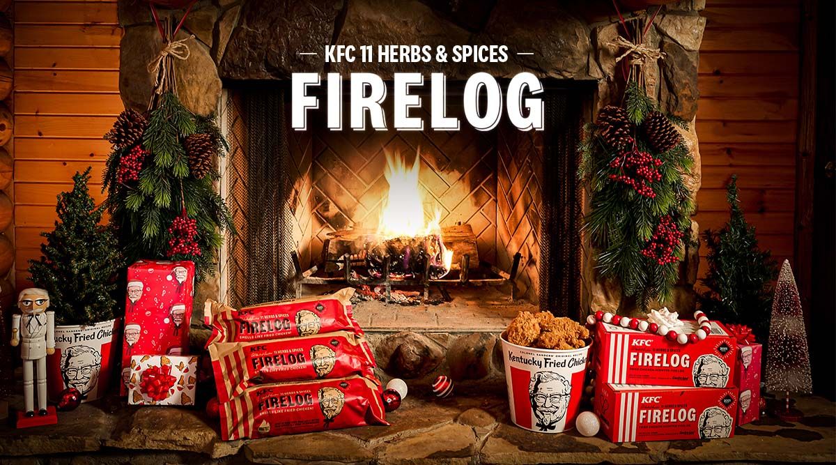 KFC's Best-Selling 11 Herb & Spices Firelog is Back, Now as a Full-Fledged Finger Lickin' Log Cabin Experience