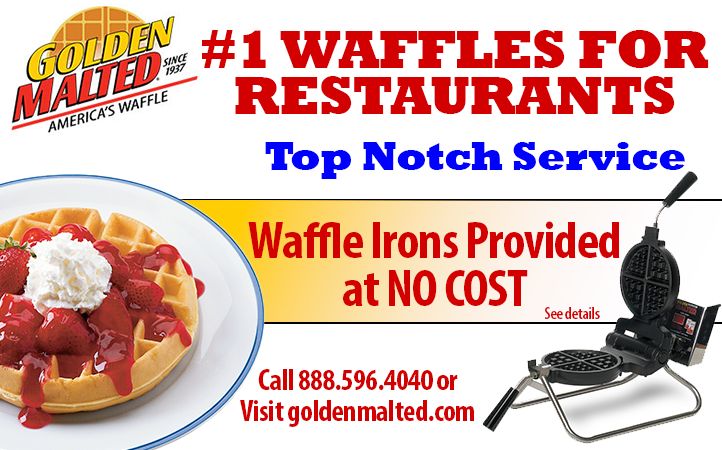 #1 Waffles for Restaurants - Waffle Irons Provided at No Cost with Golden Malted #1 Waffles for Restaurants - Waffle Irons Provided at No Cost with Golden Malted