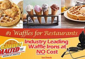 Waffle Irons Provided at No Cost with Golden Malted –  America’s #1 Waffle