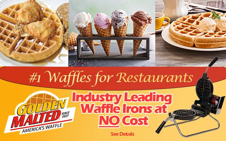 Waffle Irons Provided at No Cost with Golden Malted - America's #1 Waffle Waffle Irons Provided at No Cost with Golden Malted - America's #1 Waffle