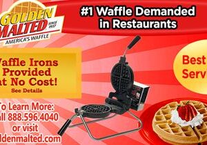 #1 Demanded Restaurant Waffles – Waffle Irons Provided at No Cost with Golden Malted