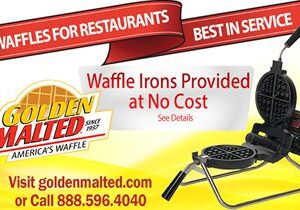 Waffle Irons Provided at No Cost with Golden Malted – America’s #1 Waffle