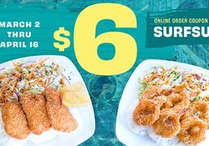 Ono Hawaiian BBQ Brings Back $6 Surf’s Up Seafood Special