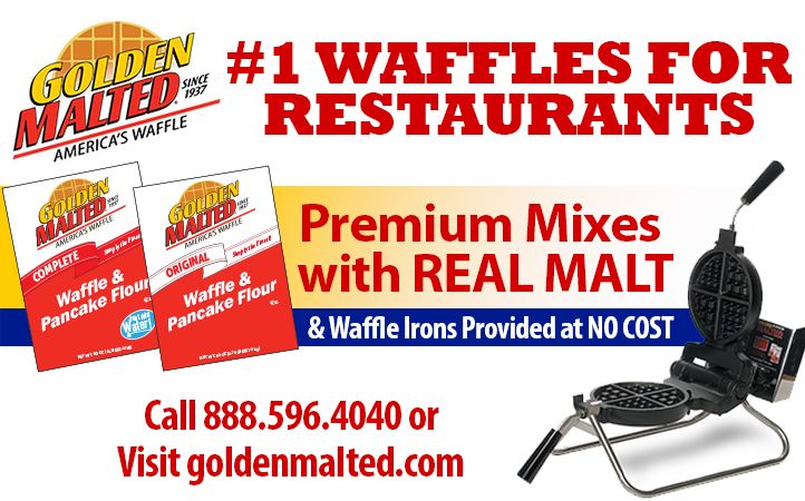Add America's #1 Waffles to Your Menu - Waffle Irons Provided at No Cost with Golden Malted Add America's #1 Waffles to Your Menu - Waffle Irons Provided at No Cost with Golden Malted