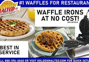 #1 Waffles for Restaurants – Waffle Irons Provided at No Cost with Golden Malted