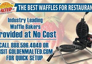 #1 Waffles for Restaurants – Waffle Irons Provided at No Cost with Golden Malted