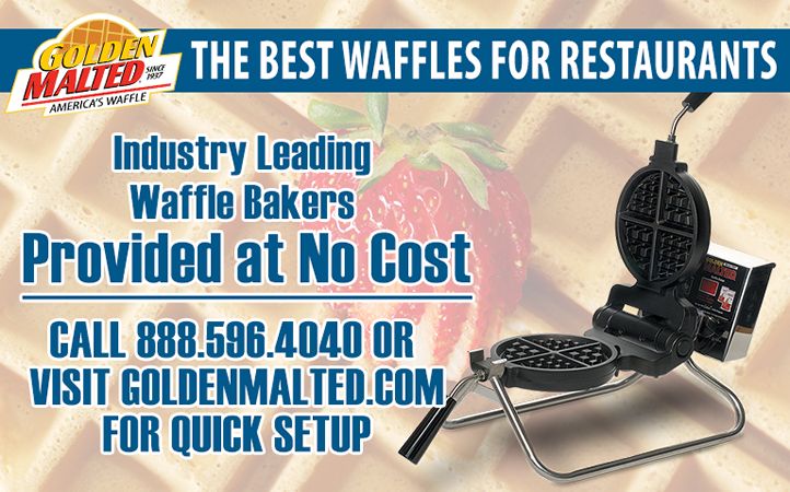 #1 Waffles for Restaurants - Waffle Irons Provided at No Cost with Golden Malted #1 Waffles for Restaurants - Waffle Irons Provided at No Cost with Golden Malted