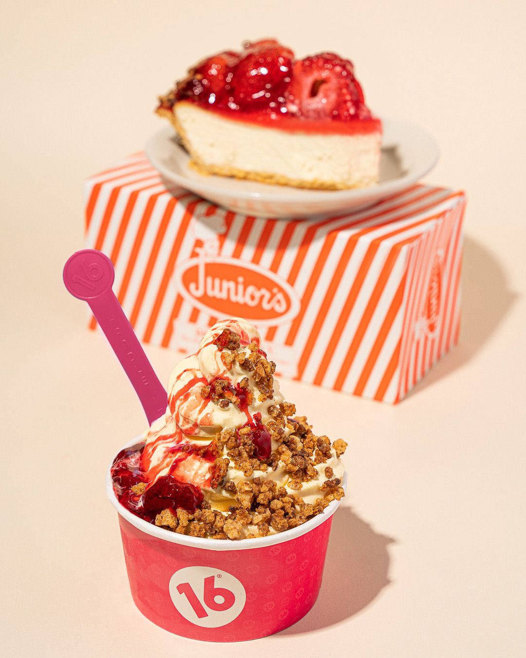 16 Handles Partners With Junior's To Create the World's Most Fabulous Cheesecake Ice Cream 16 Handles Partners With Junior's To Create the World's Most Fabulous Cheesecake Ice Cream
