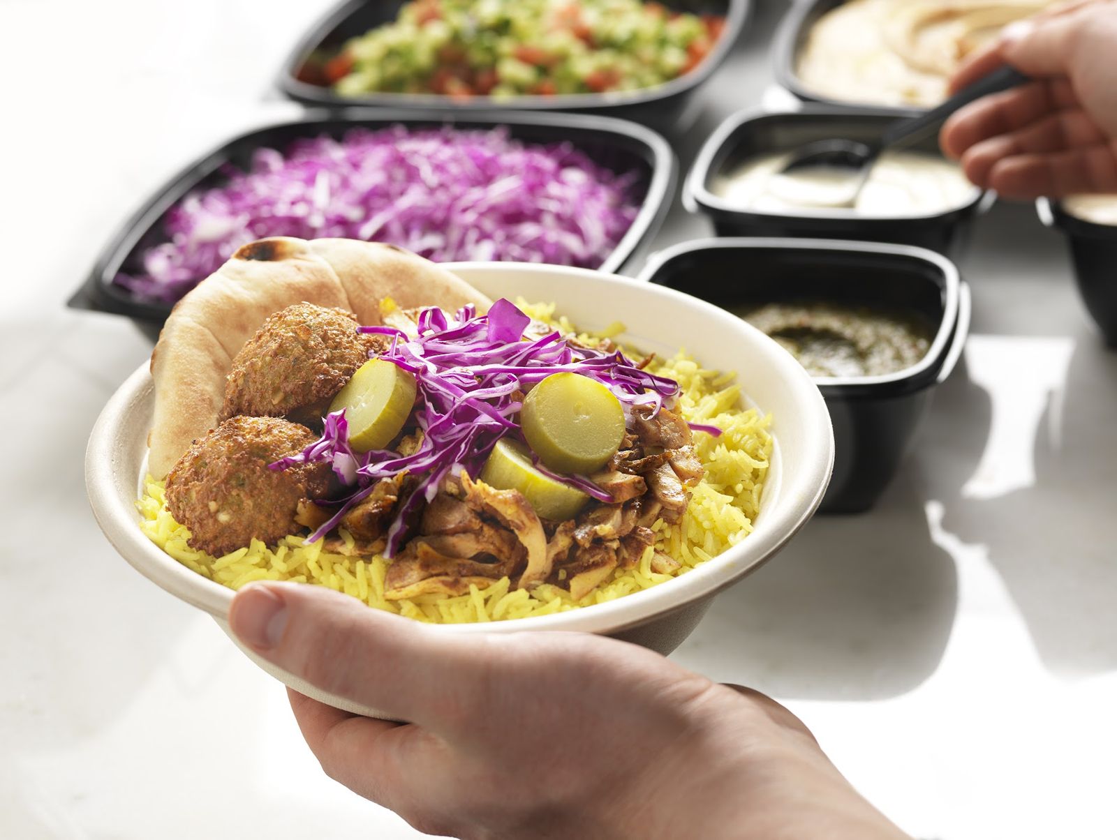 Discover, Delight and Share Naf Naf Middle Eastern Grill's Famous, Crispy Falafel Discover, Delight and Share Naf Naf Middle Eastern Grill's Famous, Crispy Falafel
