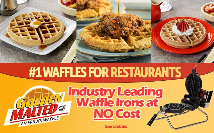 #1 Demanded Restaurant Waffles - Waffle Irons Provided at No Cost with Golden Malted