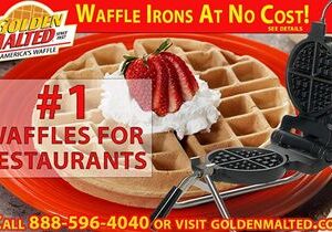 Waffle Irons Provided at No Cost – #1 Waffles for Restaurants – Only with Golden Malted