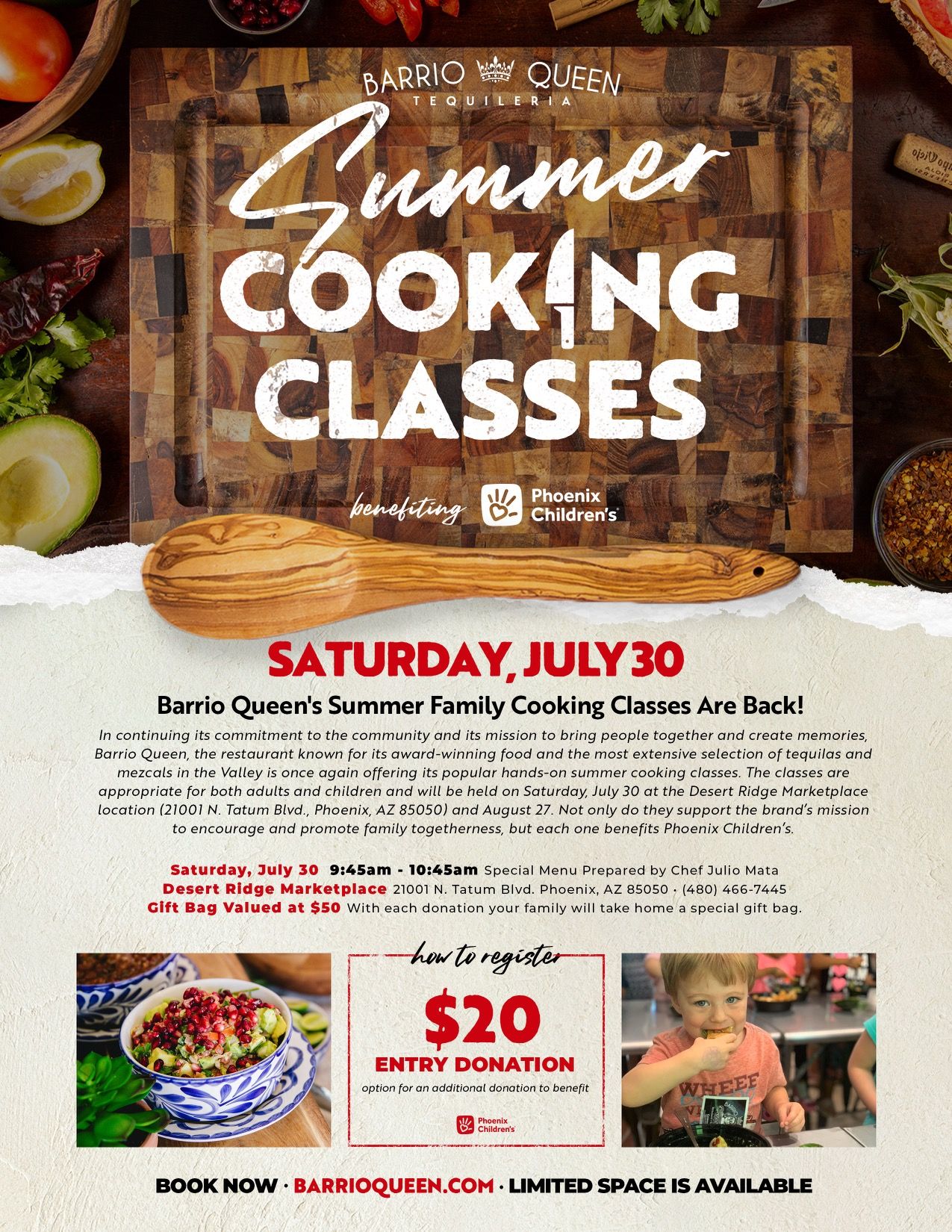 Barrio Queen Celebrates National Tequila Day With a Week of Specials and Events Benefiting Phoenix Children's Barrio Queen Celebrates National Tequila Day With a Week of Specials and Events Benefiting Phoenix Children's