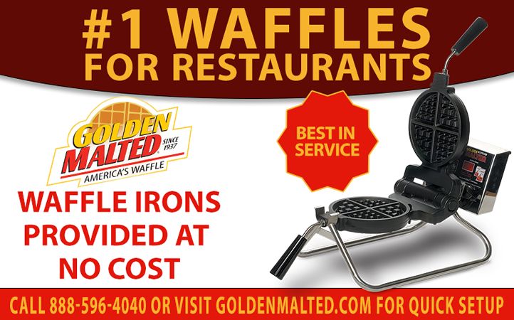 #1 Demanded Waffles - Waffle Irons & Service Provided at No Cost with Golden Malted