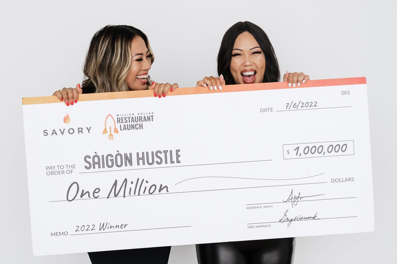 Savory Fund Selects Saigon Hustle as Winner of 'Million Dollar Restaurant Launch' Sandy Nguyen and Cassie Ghaffar, founders of Saigon Hustle.