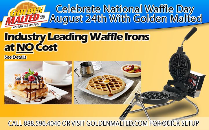 Happy National Waffle Day: Celebrate with America's #1 Waffles - Only from Golden Malted Happy National Waffle Day: Celebrate with America's #1 Waffles - Only from Golden Malted