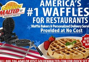 Add America’s #1 Waffles to Your Menu – Golden Malted Provides Waffle Irons & Personalized Delivery Service at No Cost