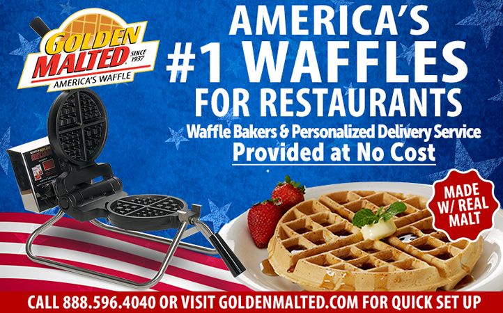 Add America's #1 Waffles to Your Menu - Golden Malted Provides Waffle Irons & Personalized Delivery Service at No Cost Add America's #1 Waffles to Your Menu - Golden Malted Provides Waffle Irons & Personalized Delivery Service at No Cost