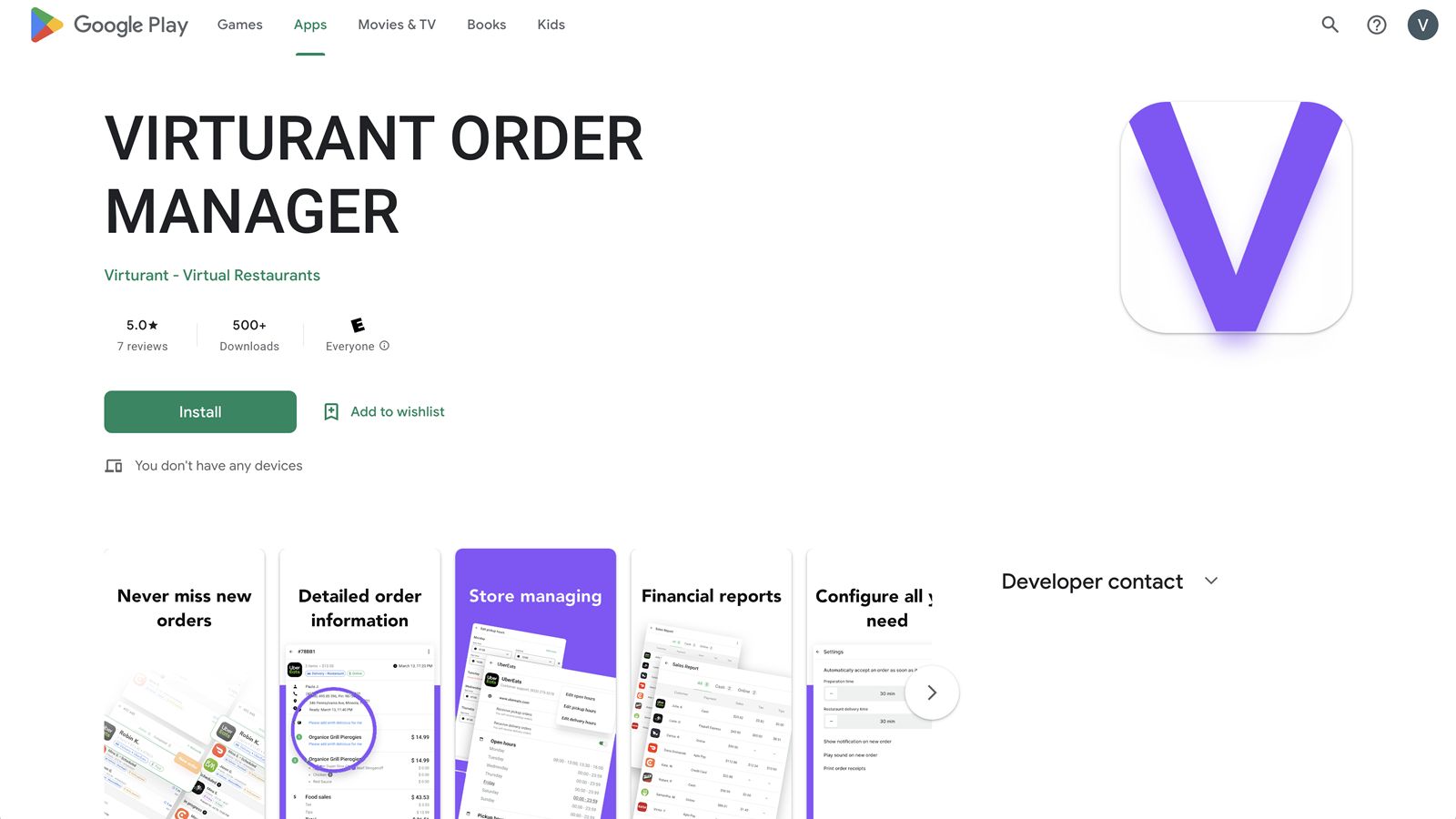Virturant Launches Virtual Restaurant Order Manager on Google App Store Virturant Launches Virtual Restaurant Order Manager on Google App Store