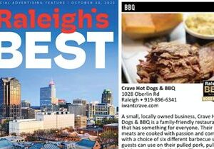 Crave Hot Dogs & BBQ in Raleigh, NC Awarded Best BBQ Restaurant by Raleigh’s Best 2022