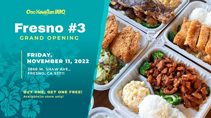 Ono Hawaiian BBQ Fresno California #3 Grand Opening