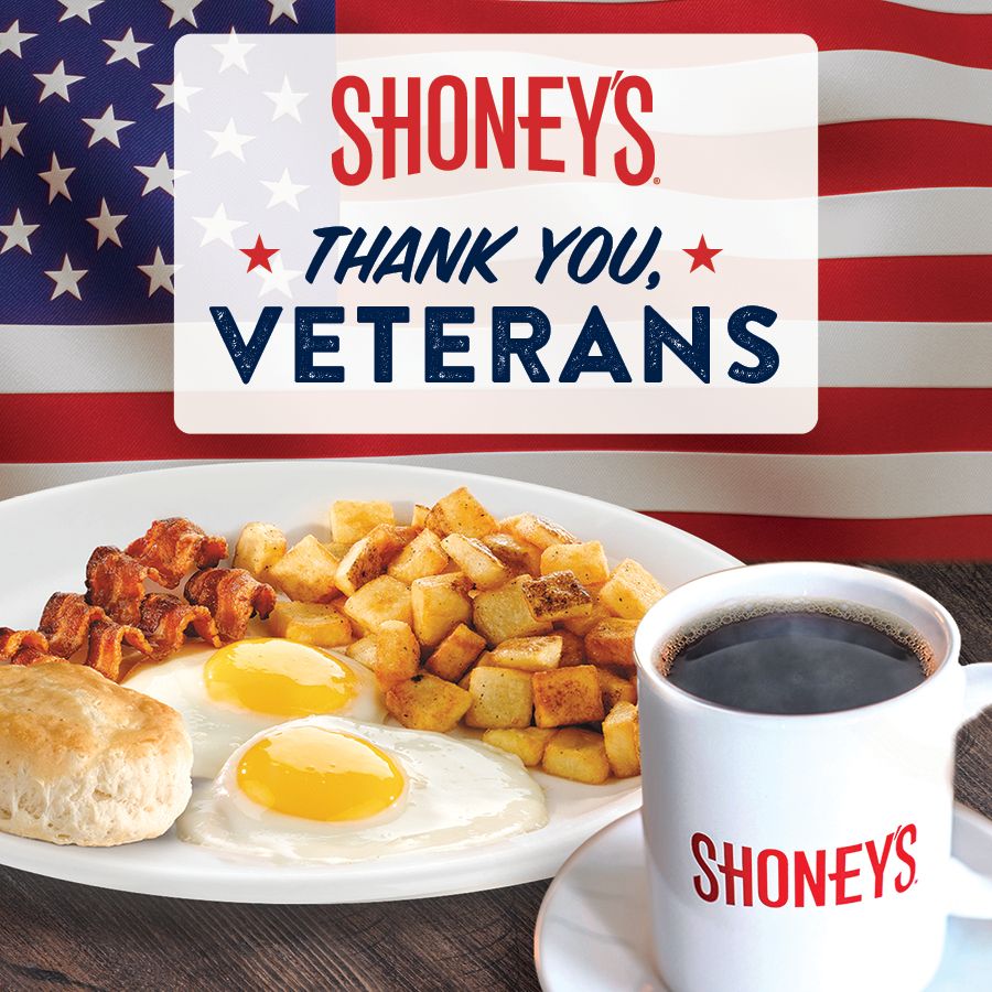 Shoney's Veterans Day Shoney's Accelerates its 75th Anniversary Celebration with Something for Everyone Heading into the Holiday Season
