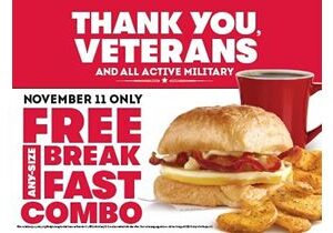 Wendy’s Salutes Veterans and Active Military with FREE Breakfast*